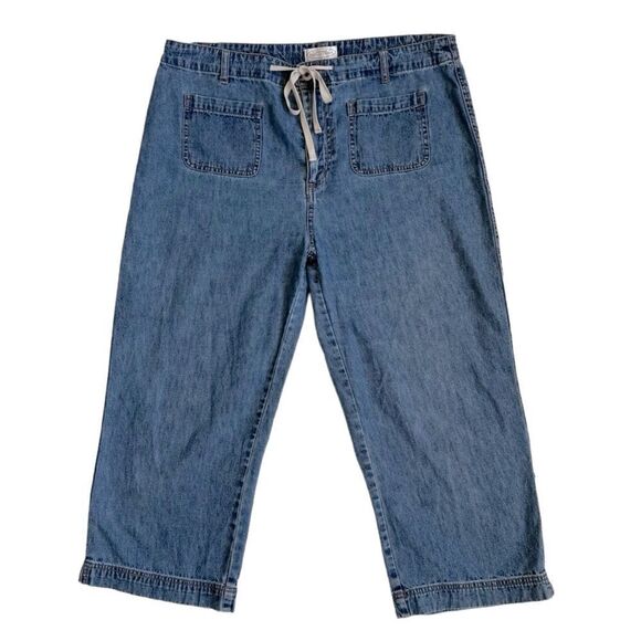 Northern Reflections Denim Capri Pants 100% Cotton SZ 14 - Picture 1 of 13